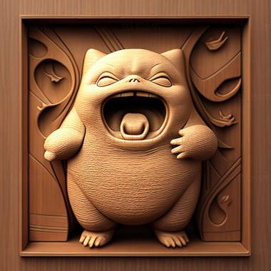 3D модель Wake Up Snorlax Wake Up Kabigon (STL)